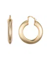 MACY'S GOLD-PLATED TUBE HOOP EARRINGS