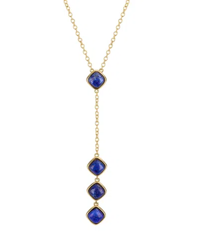 Macy's Gold-plated Lapis Howlite Turquoise Y-necklace