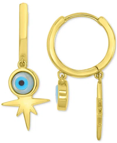 Macy's Gold-tone Hinged Earrings In Rhodium