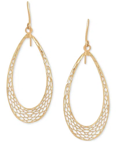 Macy's Graduated Openwork Teardrop Drop Earrings In 10k Gold, Created For