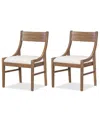 Macy's Greystone Ii 2-pc. Dining Chair Set In Brown