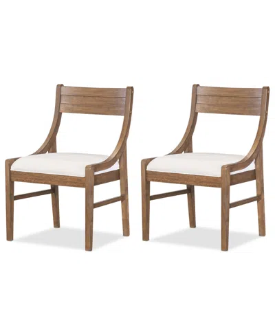 Macy's Greystone Ii 2-pc. Dining Chair Set In Brown