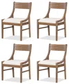 Macy's Greystone Ii 4-pc. Dining Chair Set In Brown