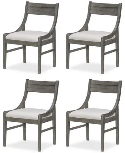 Macy's Greystone Ii 4-pc. Dining Chair Set In Gray