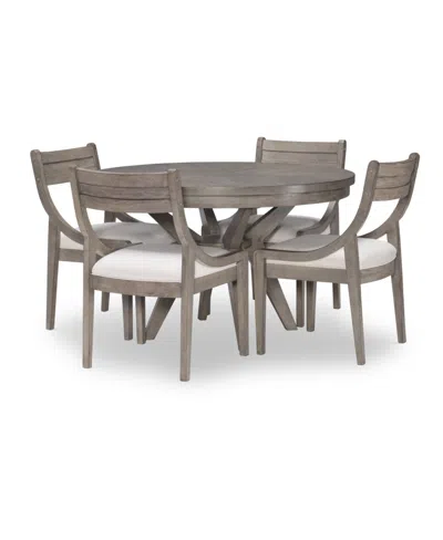 Macy's Greystone Ii 5-pc. Dining Set (round Table & 4 Chairs)