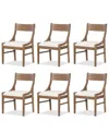 Macy's Greystone Ii 6-pc. Dining Chair Set In Brown