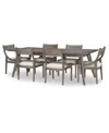 Macy's Greystone Ii 7-pc. Dining Set (rectangular Table & 6 Chairs) In Grey