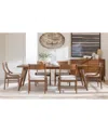 Macy's Greystone Ii 7-pc. Dining Set (rectangular Table & 6 Chairs) In Brown