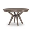 Macy's Greystone Ii Expandable Round Dining Table In Grey