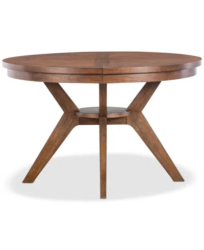 Macy's Greystone Ii Round Dining Table In Brown