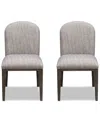 Macy's Griffith 2 Pc. Side Chair Set In Dark Gray