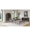 Macy's Griffith 4 Pc. Rectangular Dining Set (table, 2 Side Chairs & Bench), Created For  In Dark Gray