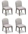 Macy's Griffith 4 Pc. Side Chair Set In Dark Gray