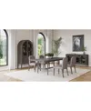Macy's Griffith 5 Pc. Rectangular Dining Set (table & 4 Side Chairs), Created For  In Dark Gray