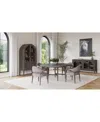 Macy's Griffith 5 Pc. Round Dining Set (table & 4 Arm Chairs), Created For  In Dark Gray