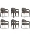 Macy's Griffith 6 Pc. Arm Chair Set In Dark Gray