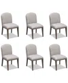 Macy's Griffith 6 Pc. Side Chair Set In Dark Gray