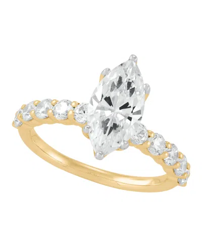 Macy's Grown With Love Certified Lab Grown Diamond Ring (2-3/4 Ct.t.w.) In 14k White Gold In Two Tone