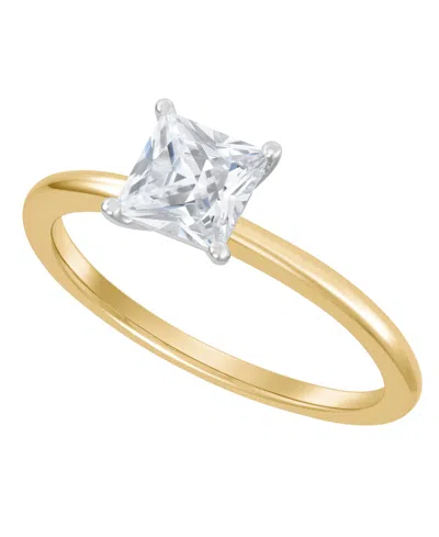 Macy's Grown With Love Igi Certified Lab Grown Diamond Princess-cut Solitaire Engagement Ring (1 Ct. T.w.)  In Gold