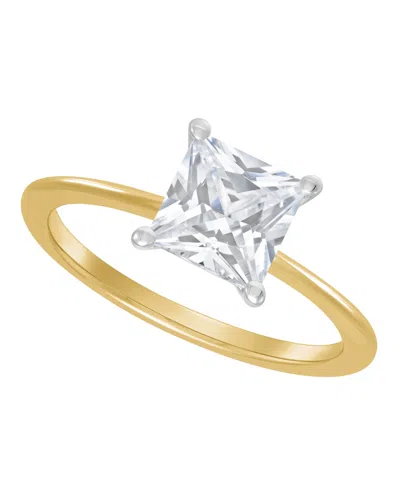 Macy's Grown With Love Igi Certified Lab Grown Diamond Solitaire Engagement Ring (1-1/2 Ct. T.w.) In 14k Wh In Gray