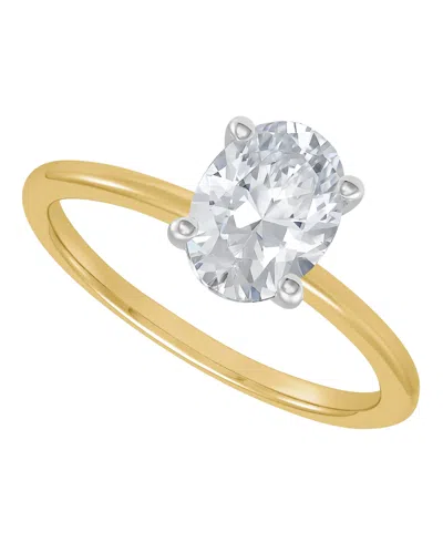 Macy's Grown With Love Igi Certified Lab Grown Diamond Solitaire Engagement Ring (1-1/2 Ct. T.w.) In 14k Ye In Gold