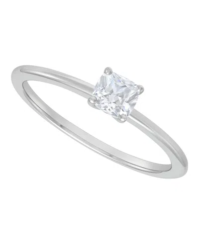 Macy's Grown With Love Igi Certified Lab Grown Diamond Solitaire Engagement Ring (1/2 Ct. T.w.) In 14k Whit In Metallic