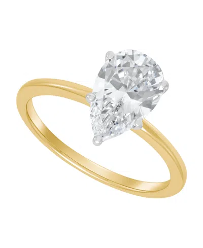 Macy's Grown With Love Igi Certified Lab Grown Diamond Solitaire Engagement Ring (2 Ct. T.w.) In 14k Yellow In Gold