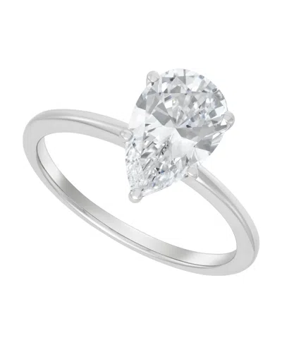 Macy's Grown With Love Igi Certified Lab Grown Diamond Solitaire Engagement Ring (2 Ct. T.w.) In 14k Yellow In Silver