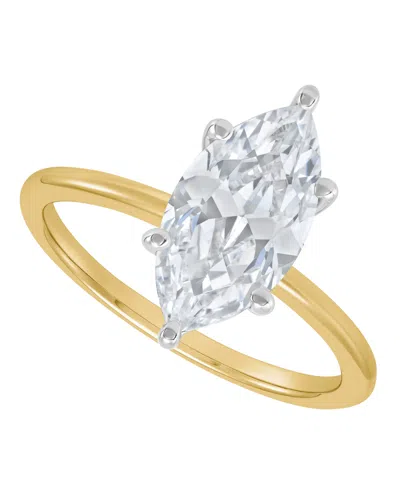 Macy's Grown With Love Igi Certified Lab Grown Diamond Solitaire Engagement Ring (2-1/2 Ct. T.w.) In 14k Ye In Gold