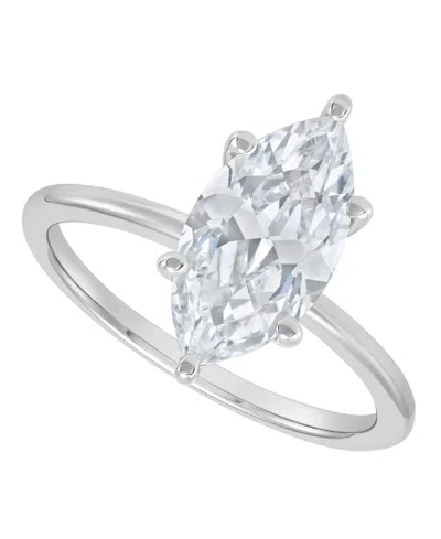 Macy's Grown With Love Igi Certified Lab Grown Diamond Solitaire Engagement Ring (2-1/2 Ct. T.w.) In 14k Ye In Silver