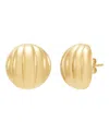 Macy's Half Ball Stud Earrings In 18k Yellow Gold-plated Sterling Silver In Gold