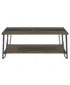 Macy's Harper 18.25" Wood Cocktail Table In Dristessed Driftwood