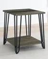 MACY'S HARPER 24" WOOD END TABLE