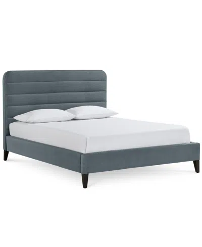 Macy's Haryan Upholstered California King Bed In Gray