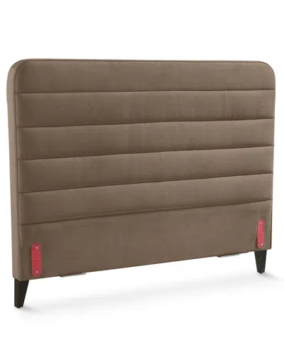 Macy's Haryan Upholstered California King Headboard In Brown