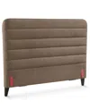 Macy's Haryan Upholstered King Headboard In Brown