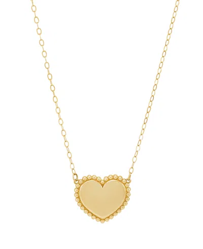 Macy's Heart Pendant Necklace In 10k Yellow Gold
