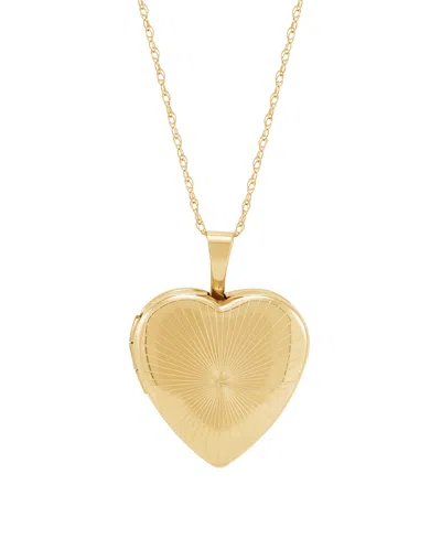 Macy's Heart Pendant Necklace In 14k Yellow Gold