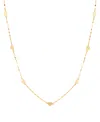 Macy's Heart Station 18" Collar Necklace In 14k Gold In Gold
