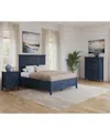 Macy's Hedworth California King Storage 3-pc. Set (bed, Chest & Nightstand) In Blue