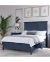 Macy's Hedworth California King Storage 3-pc. Set (bed, Dresser & Nightstand) In Blue