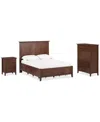 Macy's Hedworth California King Storage 3-pc. Set (bed, Chest & Nightstand) In Brown