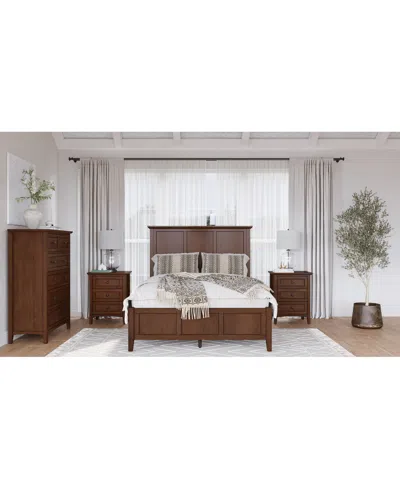 Macy's Hedworth Full Bed 3pc (full Bed + Chest + Nightstand) In Brown