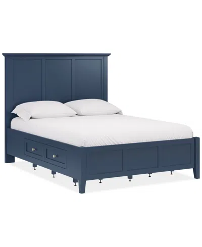 Macy's Hedworth Full Storage 3-pc. Set (bed, Dresser & Nightstand) In Blue