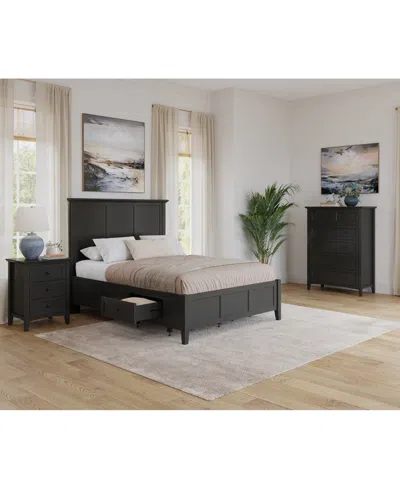 Macy's Hedworth Full Storage 3-pc. Set (bed, Chest & Nightstand) In Black