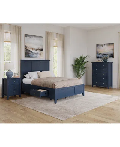 Macy's Hedworth King Storage 3-pc. Set (bed, Chest & Nightstand) In Blue