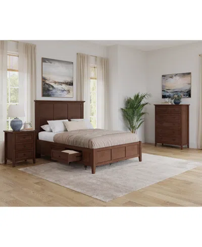 Macy's Hedworth King Storage 3-pc. Set (bed, Chest & Nightstand) In Brown