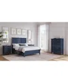 Macy's Hedworth California King 3-pc. Set (bed, Chest & Nightstand) In Blue