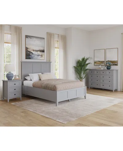 Macy's Hedworth Queen 3-pc. Set (bed, Dresser & Nightstand) In Grey