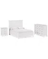 Macy's Hedworth Queen 3-pc. Set (bed, Dresser & Nightstand) In White